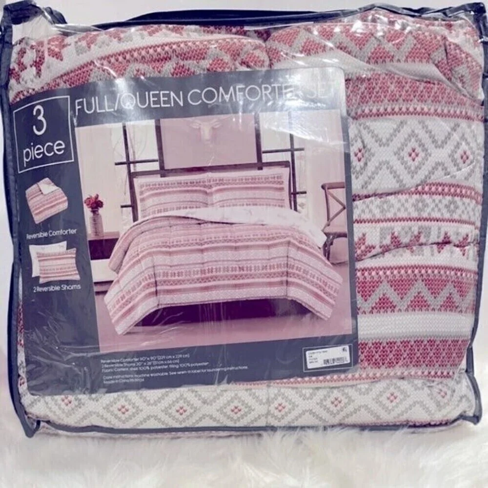PEM AMERICA Holiday Fair Isle 2-Pc. Reversible Full/Queen Comforter Set bedding